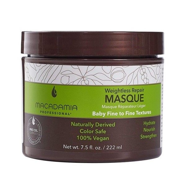 Macadamia professional weightless moisture masque nawilżająca maska do włosów cienkich 222ml