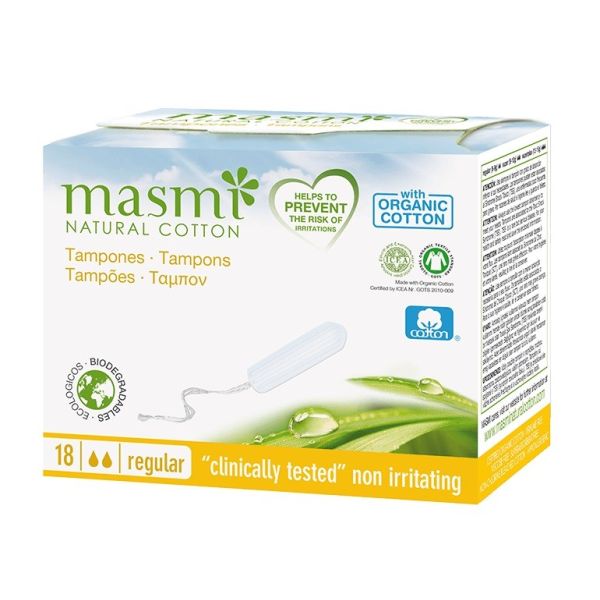 Masmi tampons tampony z bawełny organicznej regular 18szt