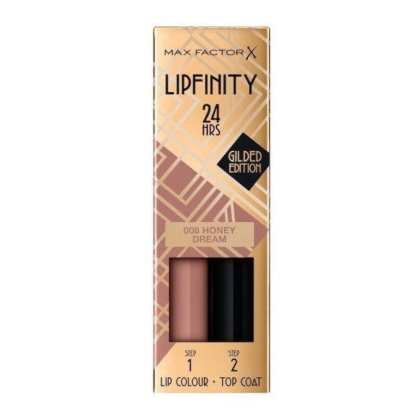 Max factor lipfinity lip colour 24h dwufazowa szminka o długotrwałym efekcie 008 honey dream 4.2ml