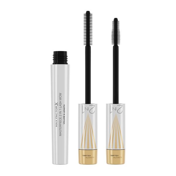 Max factor masterpiece 2in1 lash wow wydłużający i nadający objętość tusz do rzęs 001 black 7ml