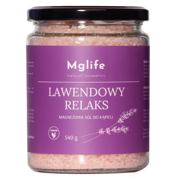 Mglife lawendowy relaks magnezowa sól do kąpieli 540g