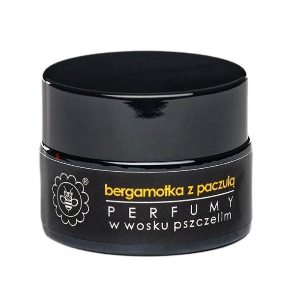 Miodowa mydlarnia perfumy w wosku pszczelim bergamotka z paczulą 15g