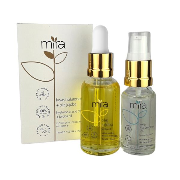 Mira zestaw kwas hialuronowy 5% 20ml + olejek jojoba 30ml