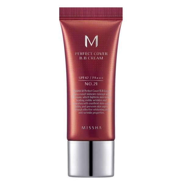 Missha m perfect cover bb cream spf42/pa+++ wielofunkcyjny krem bb no.21 light beige 20ml