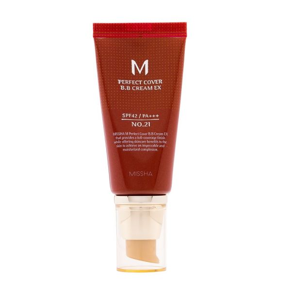 Missha m perfect cover bb cream spf42/pa+++ wielofunkcyjny krem bb no.21 light beige 50ml