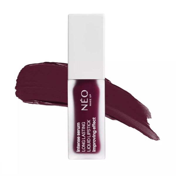 Neo make up intense serum long lasting liquid lipstick długotrwała pomadka do ust w płynie 10 plum burgund 5ml