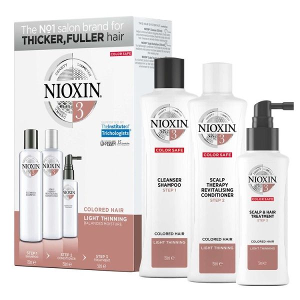 Nioxin system 3 zestaw szampon do włosów 150ml + odżywka do włosów 150ml + kuracja do włosów 50ml