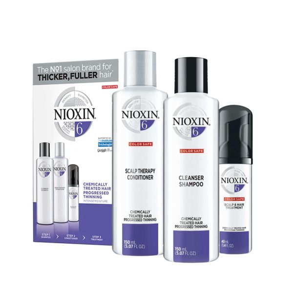 Nioxin system 6 zestaw szampon do włosów 150ml + odżywka do włosów 150ml + kuracja do włosów 40ml