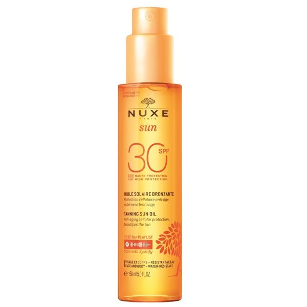 Nuxe sun brązujący olejek do opalania twarzy i ciała spf30 150ml