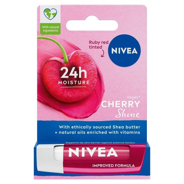 Nivea pielęgnująca pomadka do ust cherry shine 4.8g