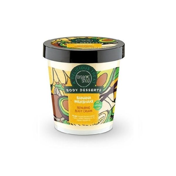 Organic shop body desserts regenerujący krem do ciała bananowy koktajl 450ml