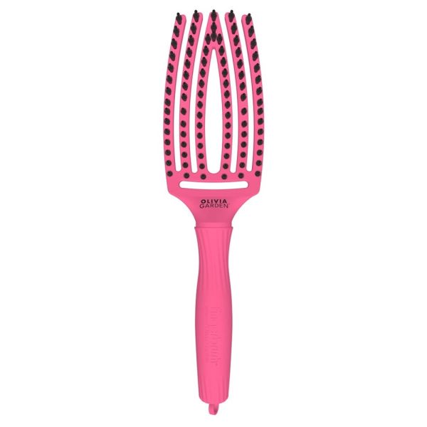 Olivia garden fingerbrush combo medium szczotka do włosów hot pink