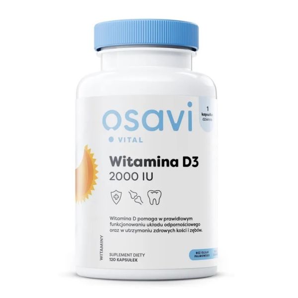Osavi witamina d3 2000iu suplement diety wspomagający układ odpornościowy 120 kapsułek