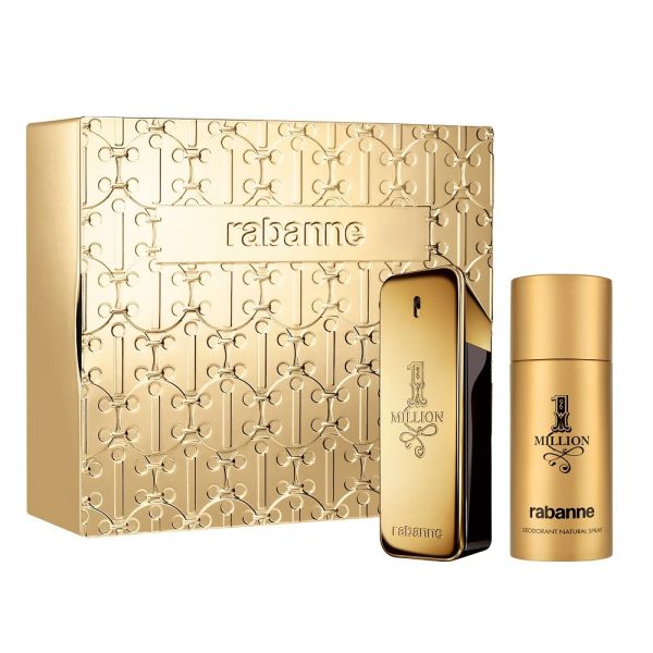 Paco rabanne 1 million men zestaw woda toaletowa spray 100ml + dezodorant spray 150ml