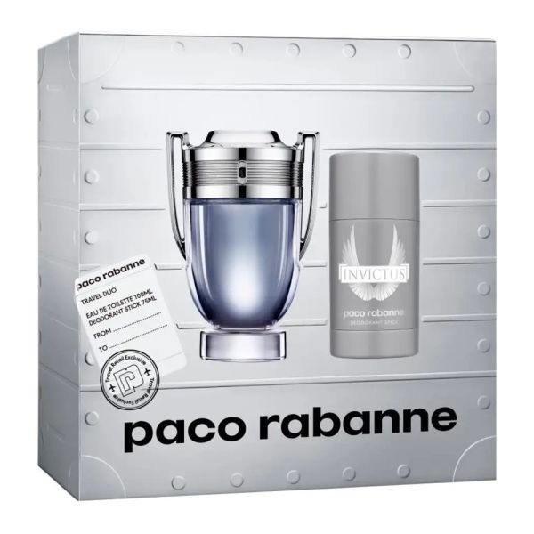 Paco rabanne invictus zestaw woda toaletowa spray 100ml + dezodorant sztyft 75ml