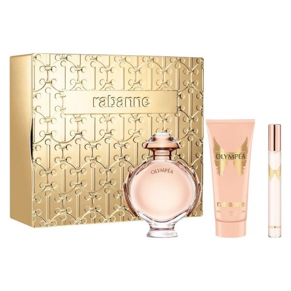 Paco rabanne olympea zestaw woda perfumowana spray 80ml + balsam do ciała 100ml + woda perfumowana spray 10ml