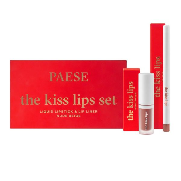 Paese the kiss lips zestaw pomadka i konturówka 01 nude beige