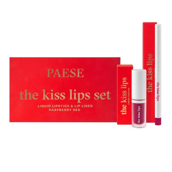 Paese the kiss lips zestaw pomadka i konturówka 05 raspberry red