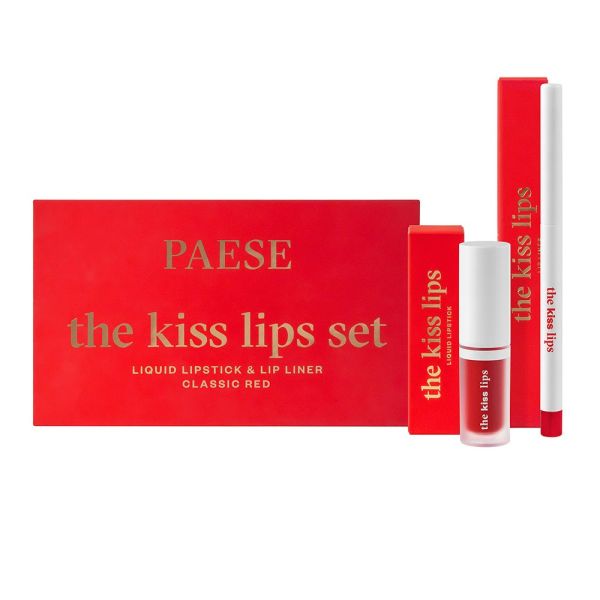 Paese the kiss lips zestaw pomadka i konturówka 06 classic red