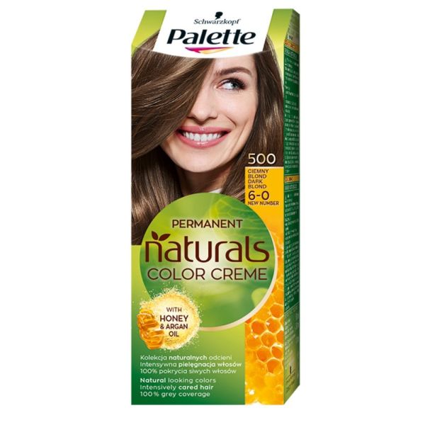 Palette permanent naturals color creme farba do włosów trwale koloryzująca 6-0 ciemny blond