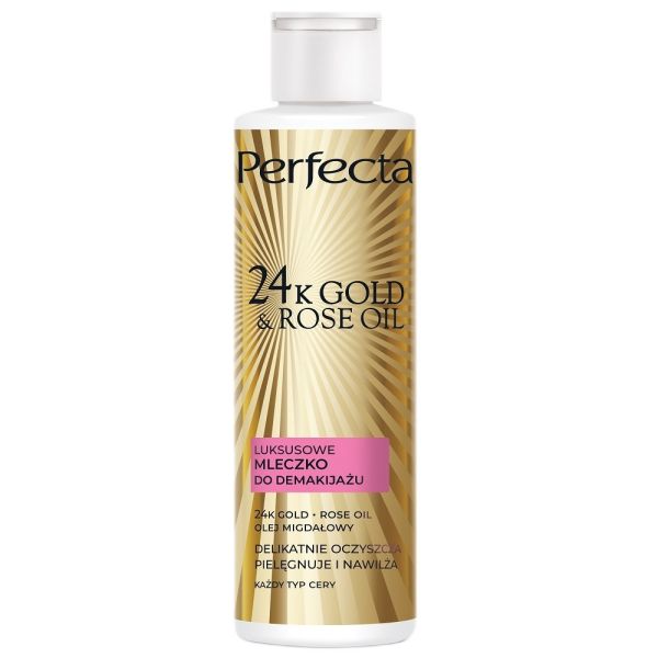 Perfecta 24k gold & rose oil luksusowe mleczko do demakijażu 200ml