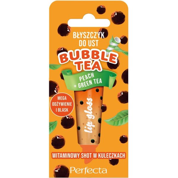 Perfecta bubble tea błyszczyk do ust peach + green tea 10g