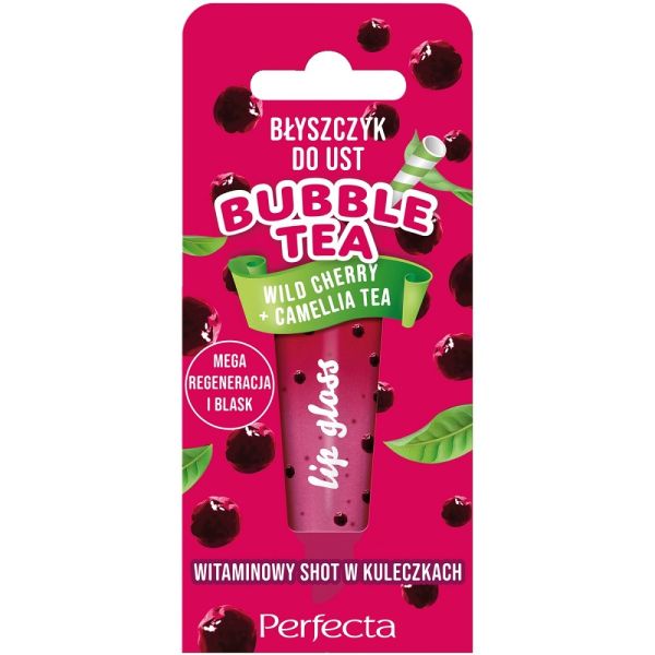 Perfecta bubble tea błyszczyk do ust wild cherry + camellia tea 10g