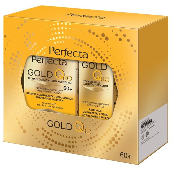 Perfecta gold q10 zestaw krem przeciwzmarszczkowy 60+ 50ml + przeciwzmarszczkowy krem pod oczy 15ml