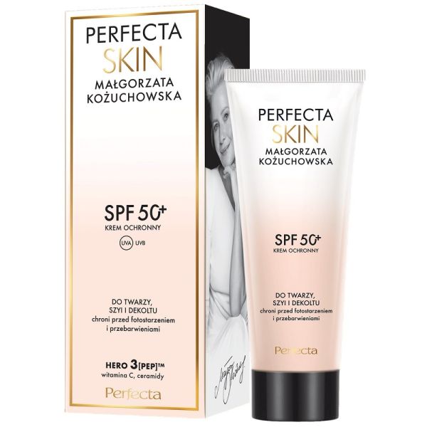 Perfecta skin małgorzata kożuchowska krem ochronny spf50+ do twarzy szyi i dekoltu 50ml