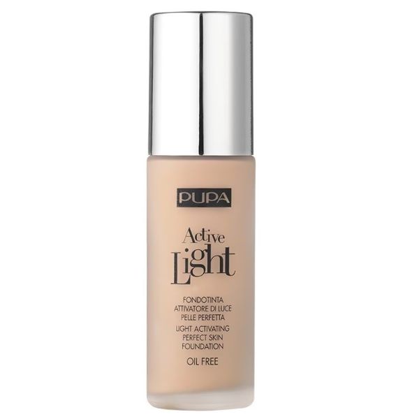 Pupa milano active light perfect skin foundation spf10 beztłuszczowy podkład do twarzy 040 sand 30ml