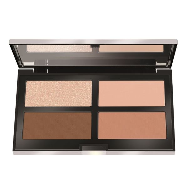 Pupa milano contouring & strobing ready 4 selfie powder palette paleta pudrów do konturowania i strobingu 002 pelli medie 17.5g