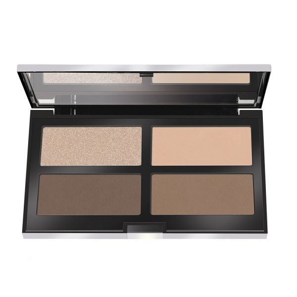 Pupa milano contouring & strobing ready 4 selfie powder palette paleta pudrów do konturowania i strobingu 003 dark skin 17.5g