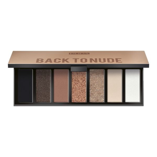 Pupa milano make up stories compact eyeshadow palette paleta cieni do powiek 001 back to nude 13.3g