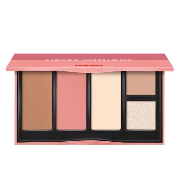 Pupa milano never without all in one face palette paleta do makijażu twarzy 001 light skin 15.2g