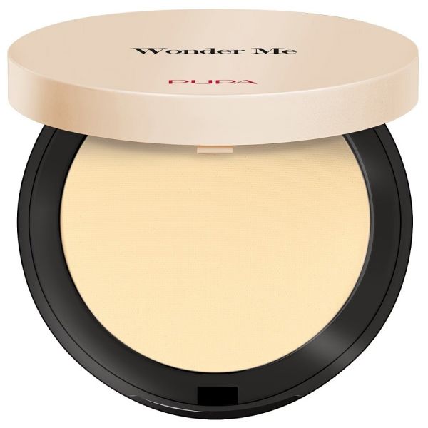 Pupa milano wonder me powder-no-powder prasowany puder do twarzy 009 banana 7.5g