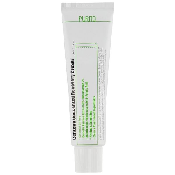 Purito centella unscented recovery cream bezzapachowy krem regenerujący na bazie wąkroty azjatyckiej 50ml