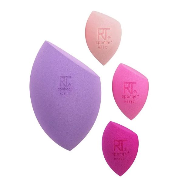 Real techniques afterglow xl mood sponge set zestaw gąbek do makijażu 4szt.