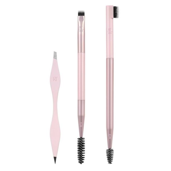 Real techniques brow shaping set pędzelek do brwi + grzebyk do brwi + pęseta