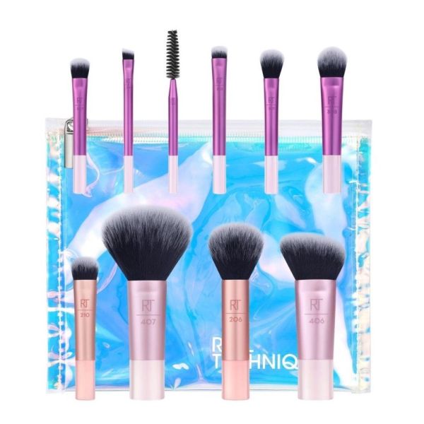 Real techniques travel fantasy mini brush zestaw mini pędzli do makijażu 10szt.