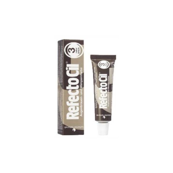 Refectocil eyelash and eyebrow tint henna do brwi i rzęs 3 natural brown 15ml