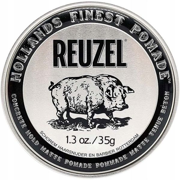 Reuzel hollands finest pomade concrete hold matte matująca pomada do włosów na bazie wody 35g