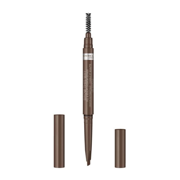 Rimmel brow this way fill & sculpt automatyczna kredka do brwi z wegańską formułą 002 medium brown 0.25g