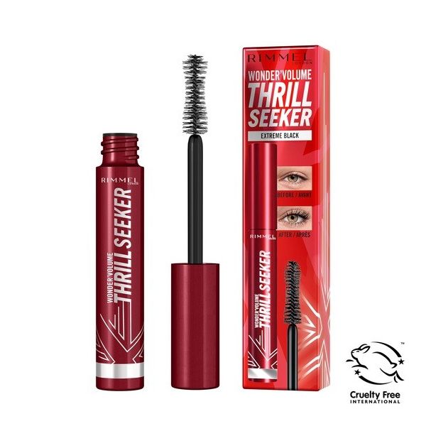 Rimmel wonder'volume thrill seeker wydłużający i zwiększający objętość tusz do rzęs 001 black 8ml