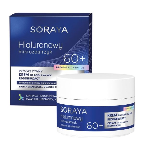 Soraya hialuronowy mikrozastrzyk progresywny krem regenerujący 60+ 50ml