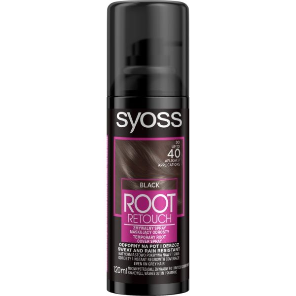 Syoss root retouch spray do maskowania odrostów czarny 120ml