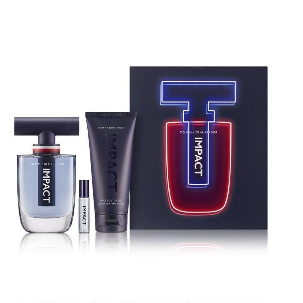 Tommy hilfiger impact zestaw woda toaletowa spray 100ml + miniatura wody toaletowej 4mlx2 + żel pod prysznic 100ml