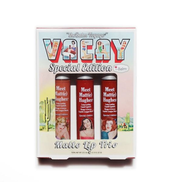 The balm vacay matte lip trio zestaw matowych pomadek w płynie 3szt