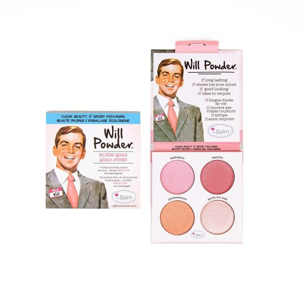 The balm will powder blush quad paleta róży do policzków 10g