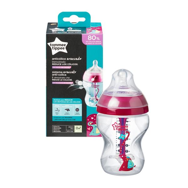 Tommee tippee closer to nature advanced anti-colic butelka antykolkowa 0m+ girl 260ml