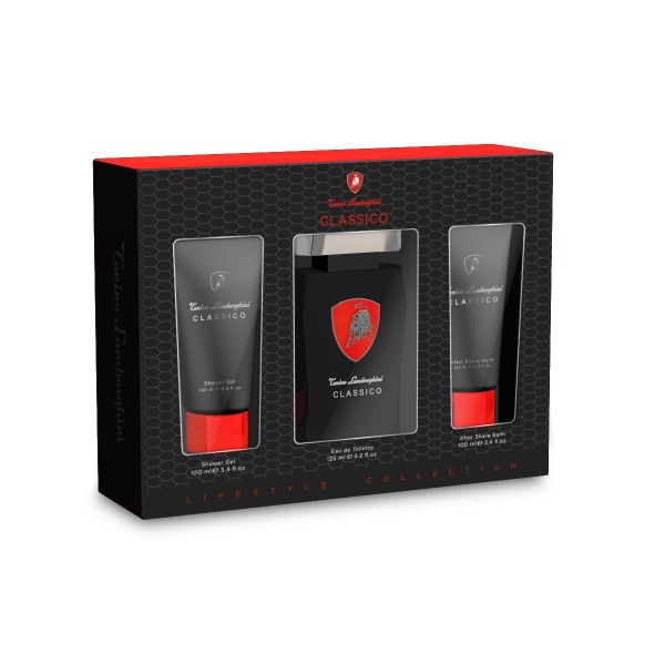 Tonino lamborghini classico zestaw woda toaletowa spray 125ml + balsam po goleniu 100ml + żel pod prysznic 100ml